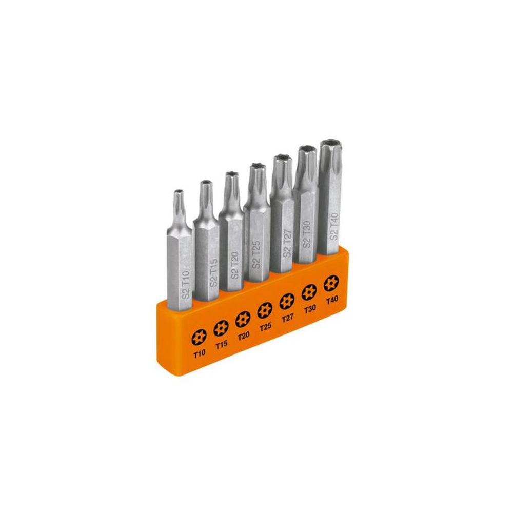Juego de 7 puntas torx combinadas con seguro largo 2 Expert Truper - 17813