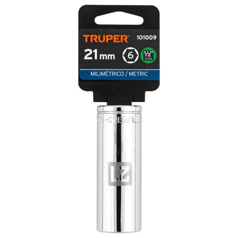 Dado tubular hexagonal encastre 12 de 21 mm Truper - 101009