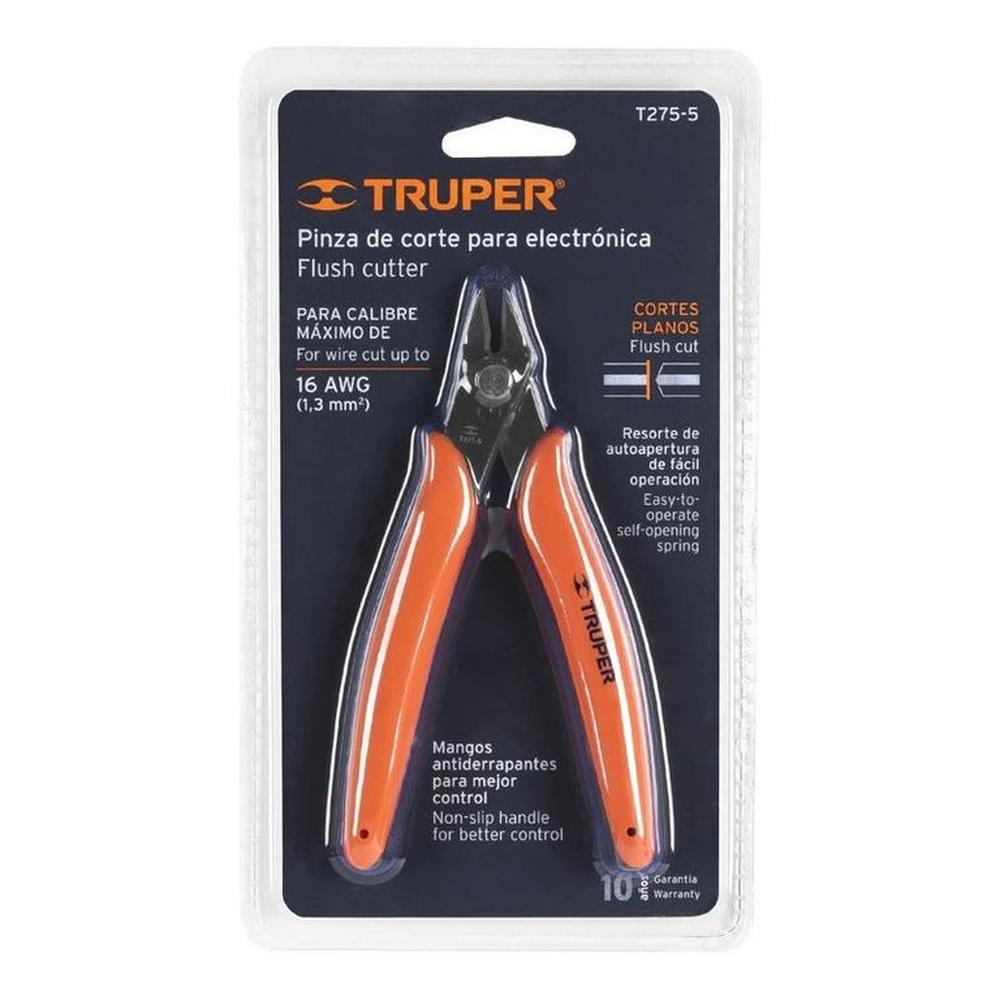 Pinza 5 de corte para electrónica Truper - 17314
