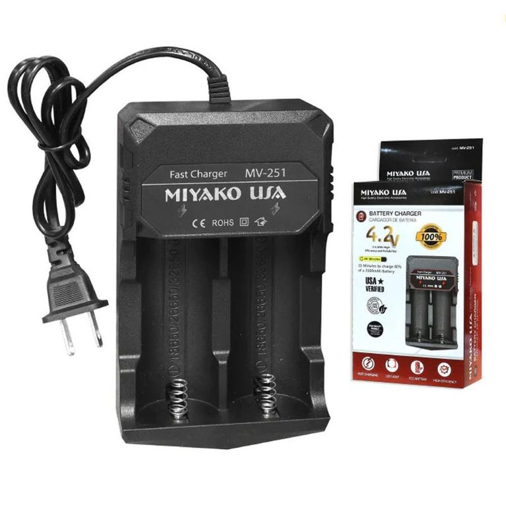 CARGADOR DE BATERÍA DE LITIO MIYAKO USA MV-251