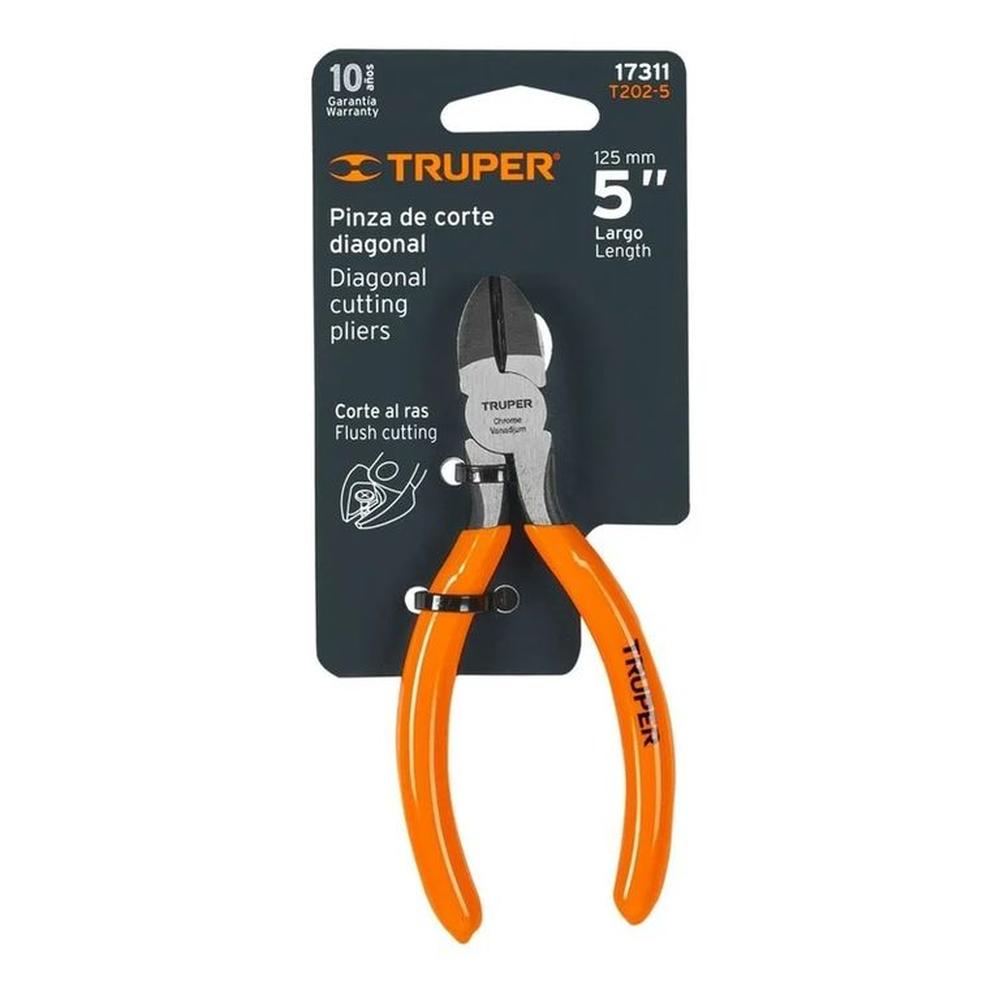 Alicate De Corte Diagonal De 5 Pulgadas Mango Pvc Truper - 17311