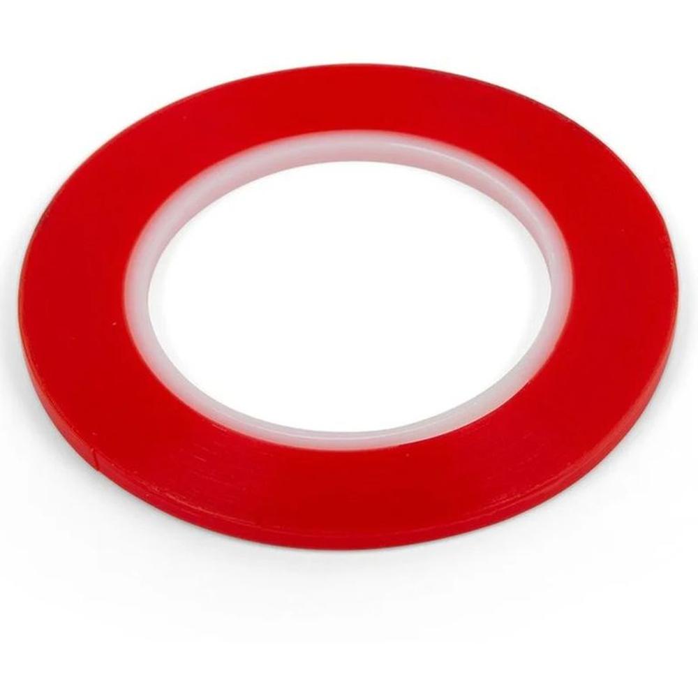 Cinta Doble Contacto Rojo Transp 3mm Especial Para Celulares Rojo