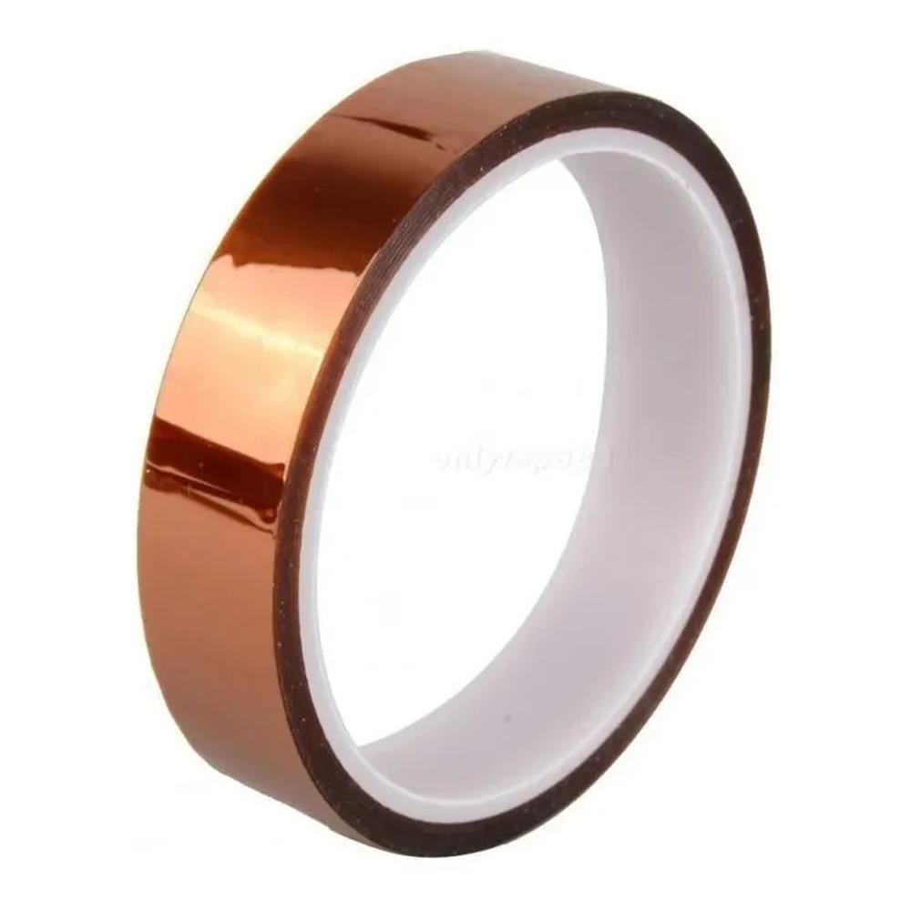 Cinta Térmica Adhesiva Kapton Soporte Alta Temperatura 15mm x 30 mts - KAP15MM AMARILLO