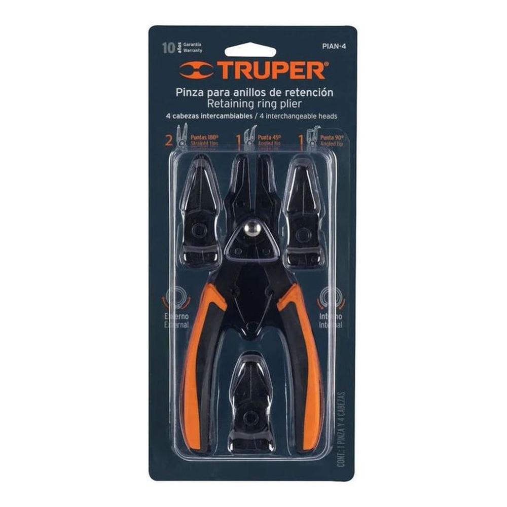 Pinza Para Anillos De Retención 6 4 Cabezas Intercambiables