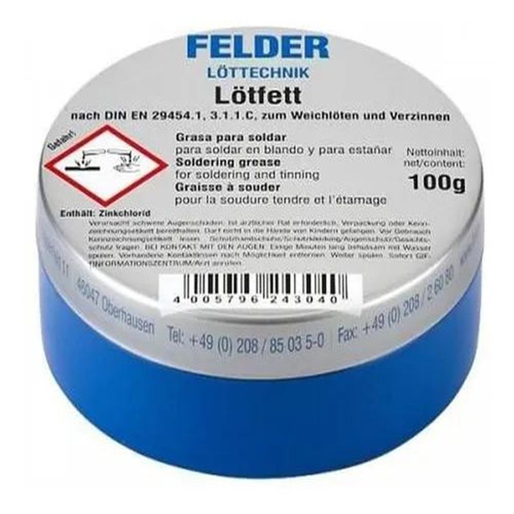 Pasta Para Soldar Lotfett Felder 100 Gr Gris