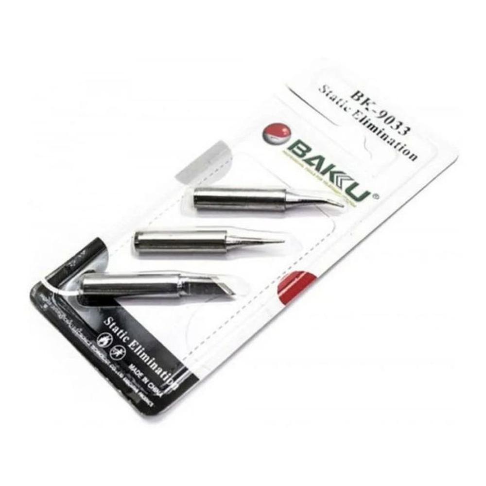 Repuesto Jgo Puntas Para Cautin 3 Pzas Baku BK-9033 Gris