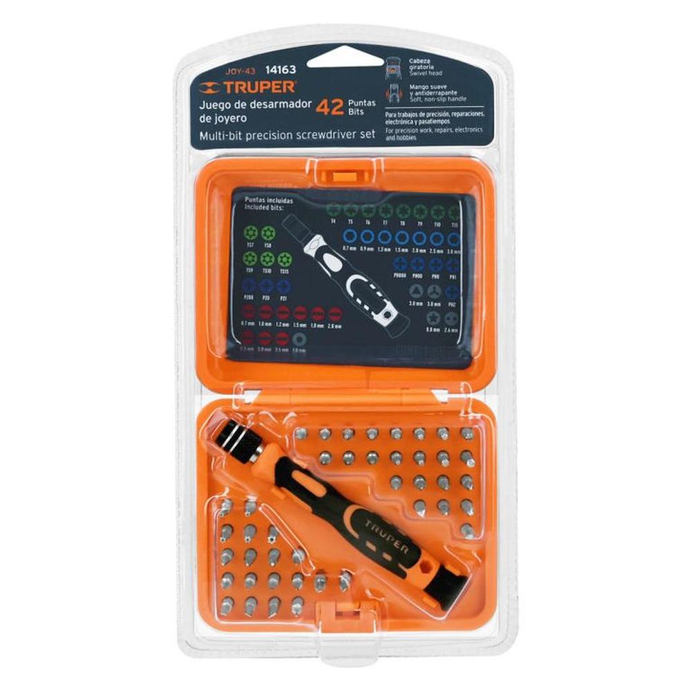 Desarmador de joyero con 42 puntas intercambiables - 14163