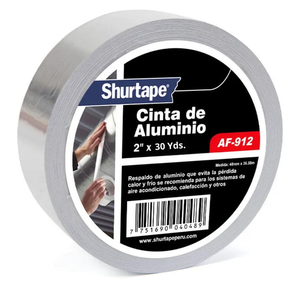 Cinta De Aluminio 2 Pulgadas x 30 yds Shurtape AF-91230 ALUMINIO