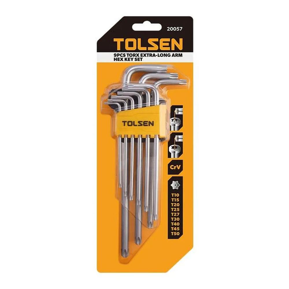 Set 9 llaves largas torx t10-t50 Tolsen 20057