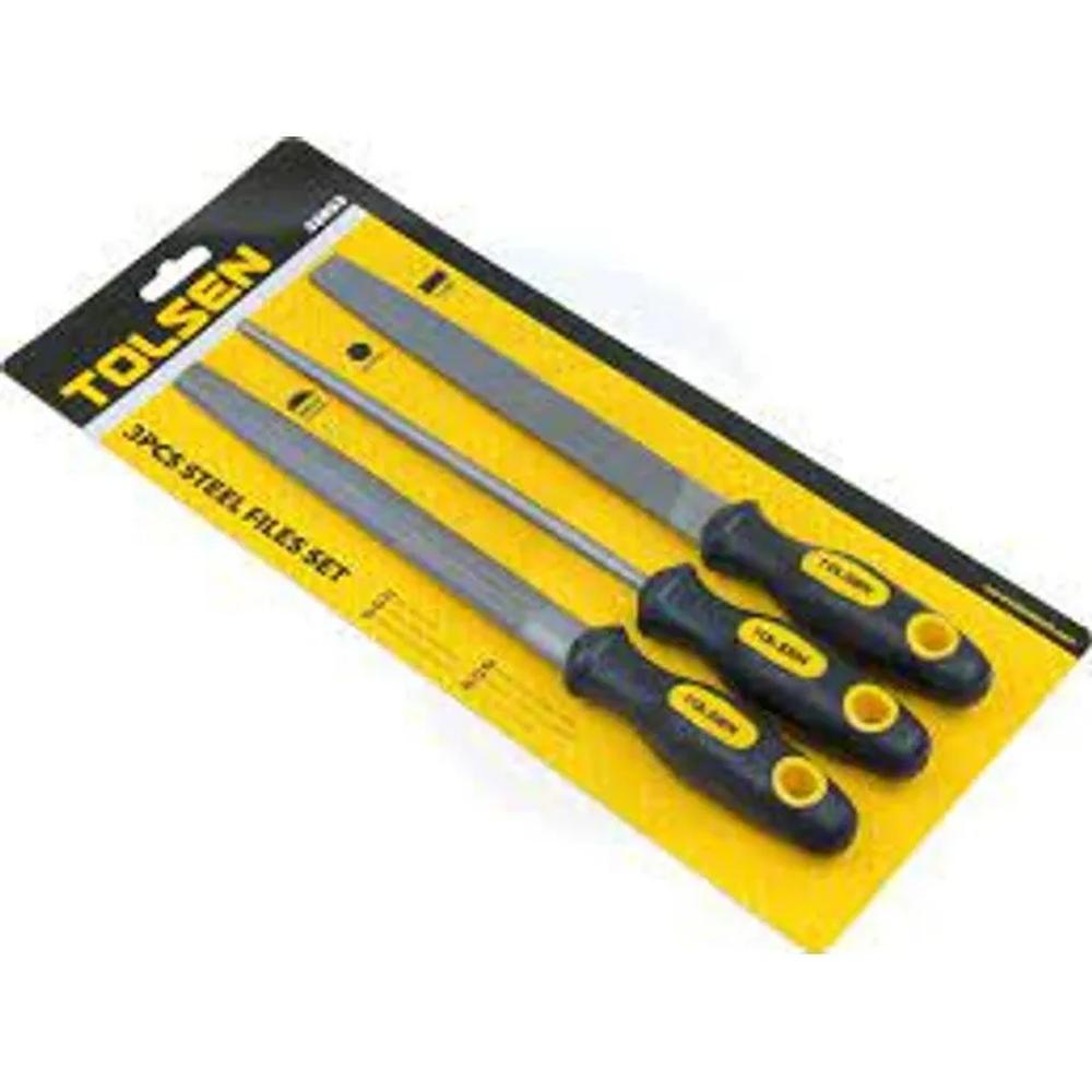 JUEGO DE LIMAS PARA ACERO 3 PCS 8 Tolsen - 32033