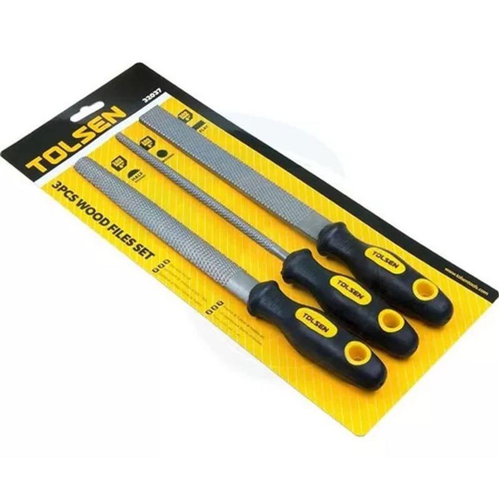 JUEGO DE LIMAS PARA MADERA 3 PCS 8 Tolsen - 32037