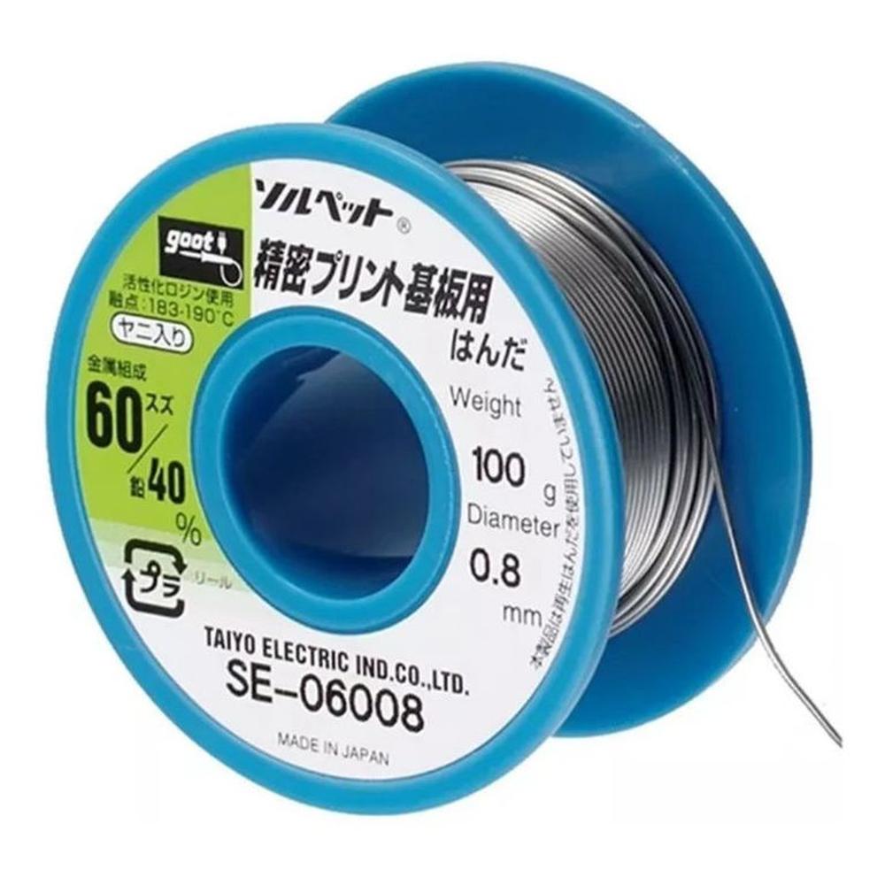 Estaño Goot 6040 De 08mm SE-06008 Gris