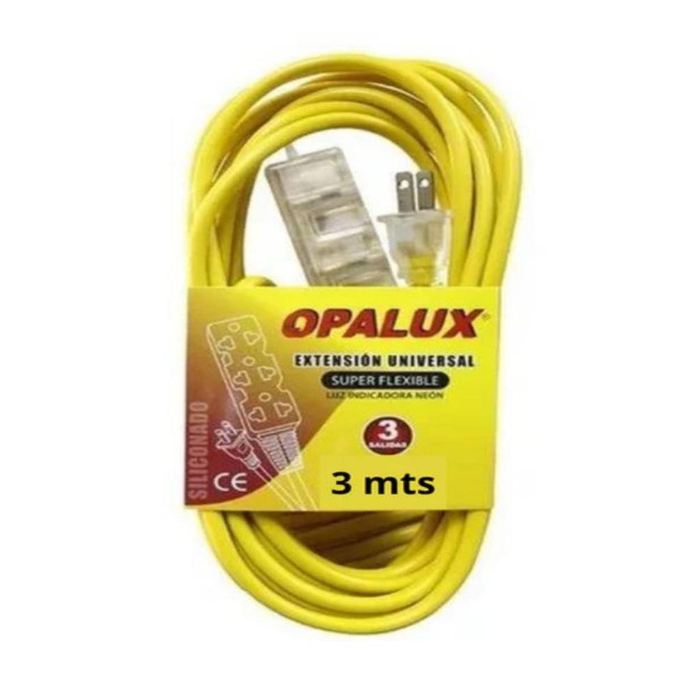 EXTENSIÓN OPALUX TOMA CORRIENTE CON 3 TOMAS 25 METROS OP-FL1225