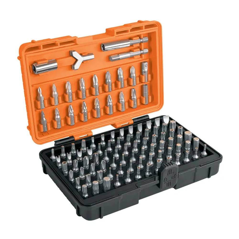 Juego de 100 puntas mixtas largo 1 en estuche plástico Truper - 17794