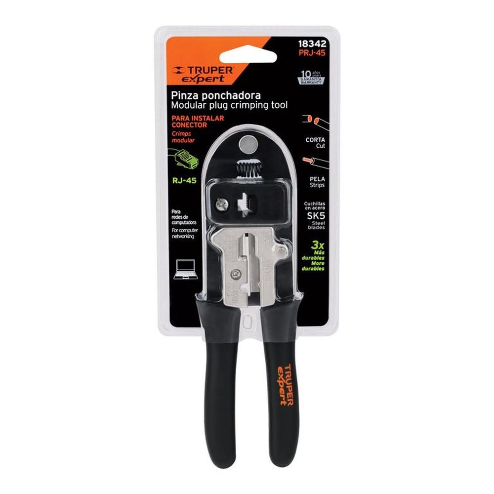 Pinza 8"" ponchadora para cables RJ-45, 8 contactos - 18342