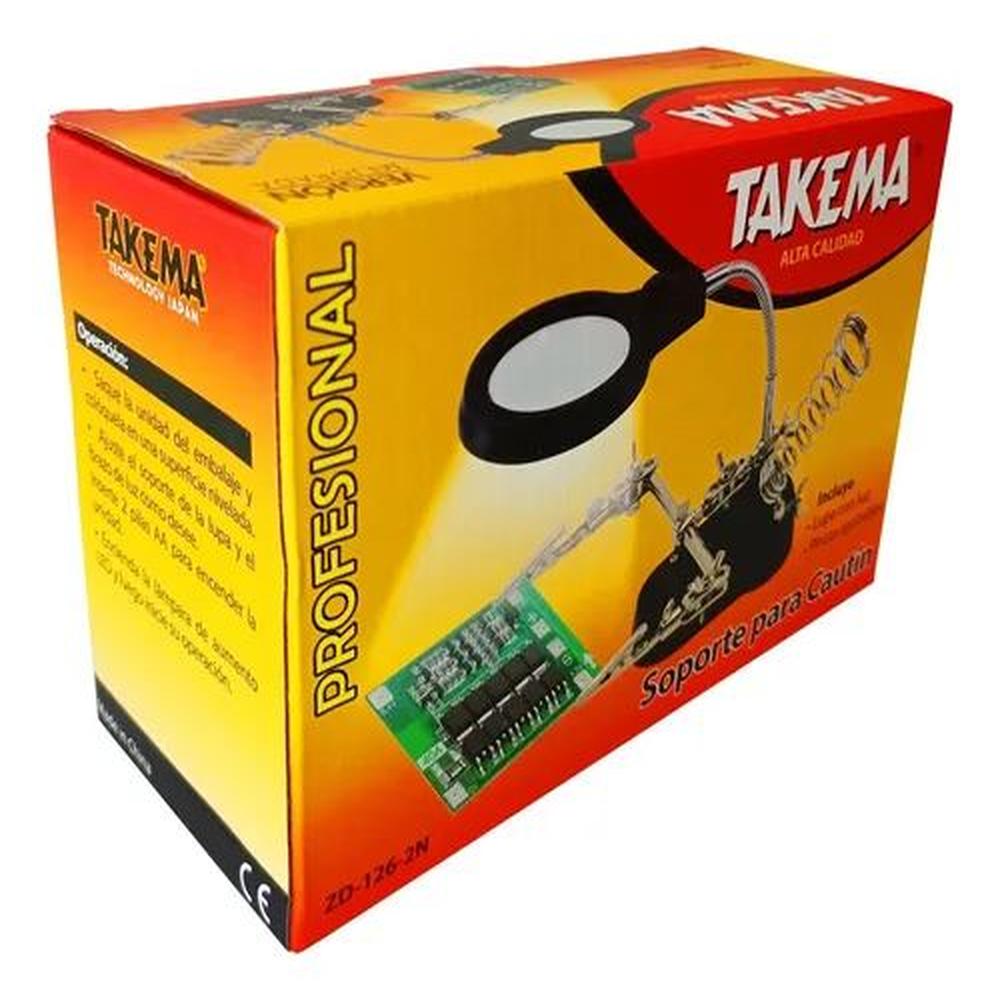 Soporte Con Lupa Para Circuitos Takema ZD-126-2 Gris