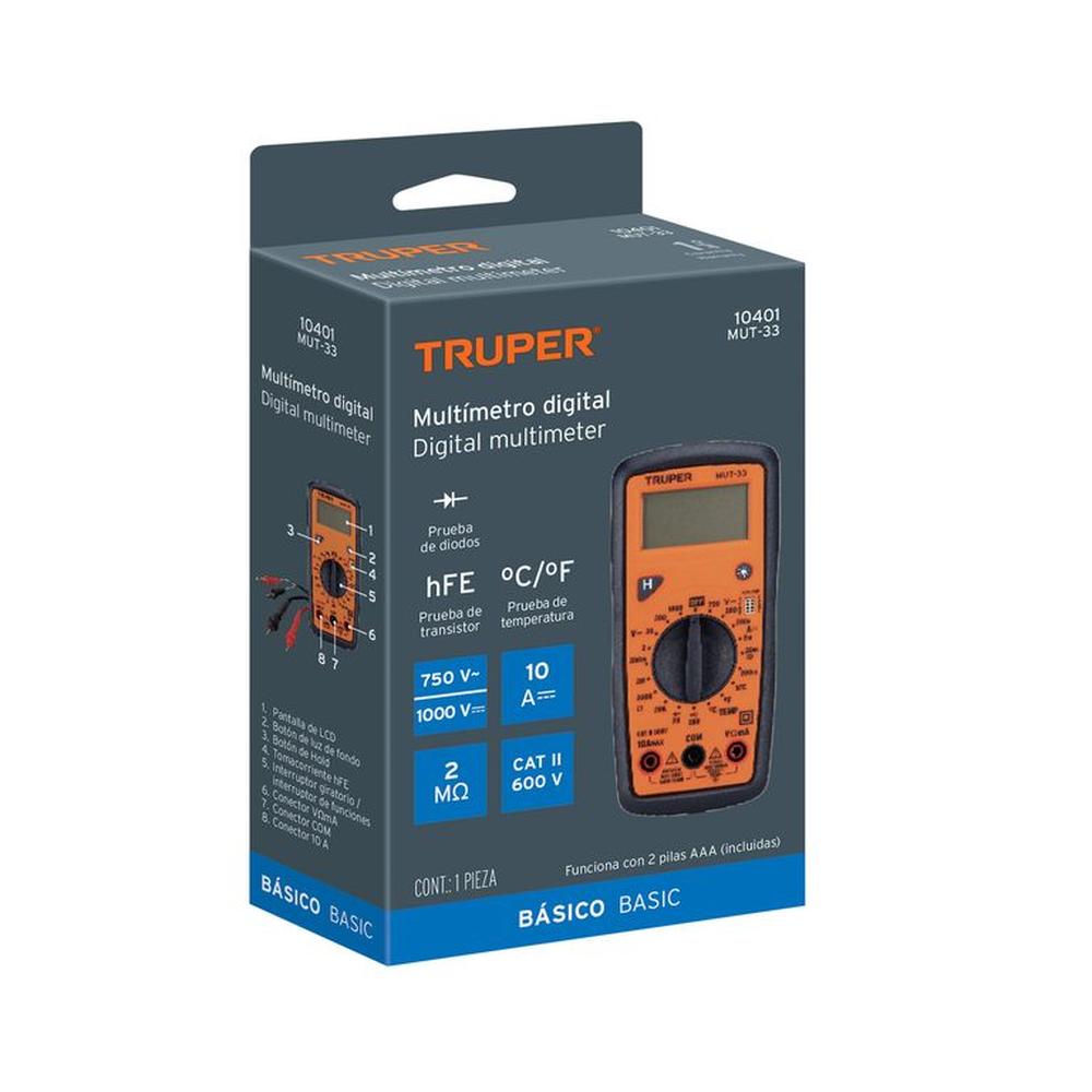 Multitester Digital Junior Truper MUT-33 cod 10401