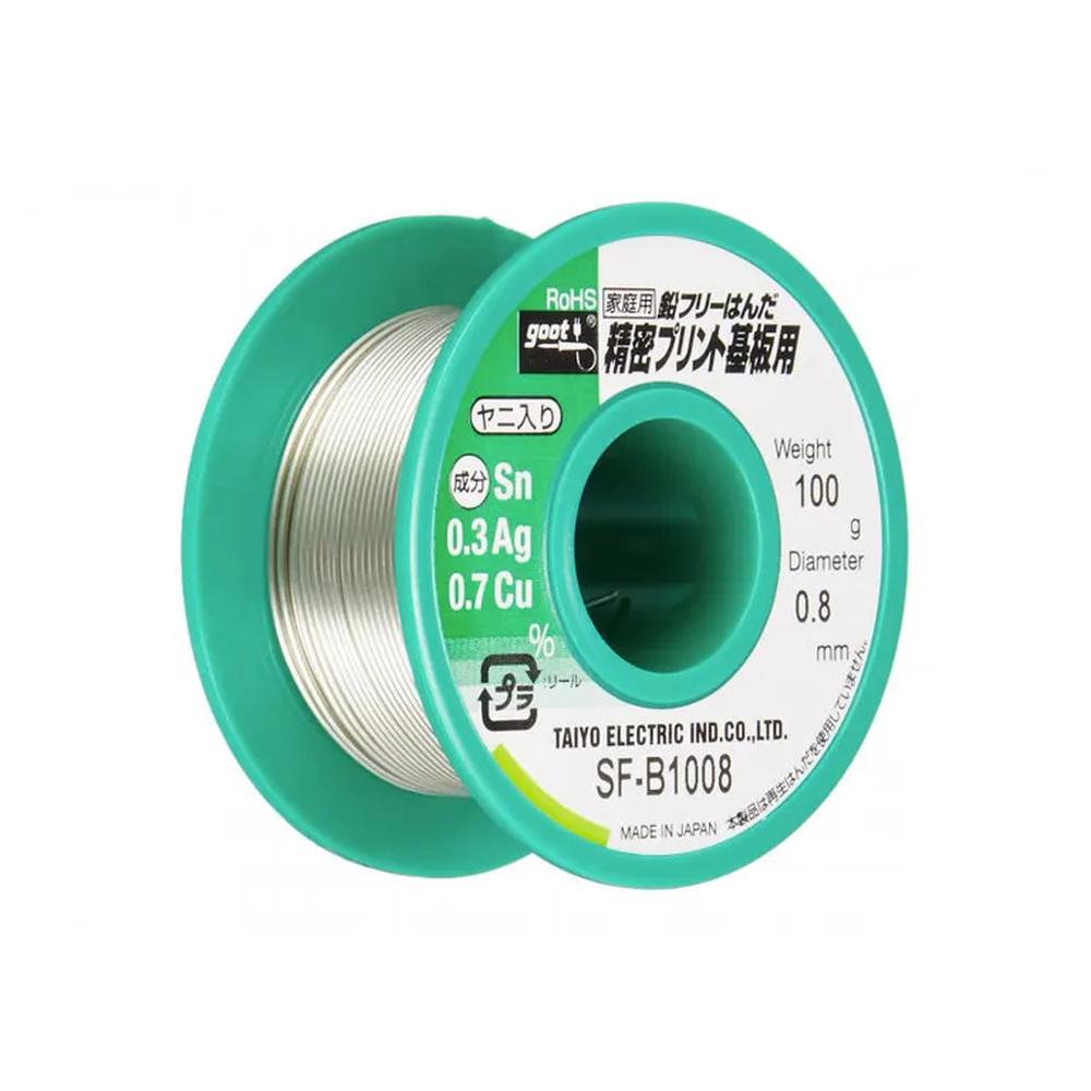 Rollo De Estaño 06mm 100g Sn Ag Cu Goot SF-B1006 Gris