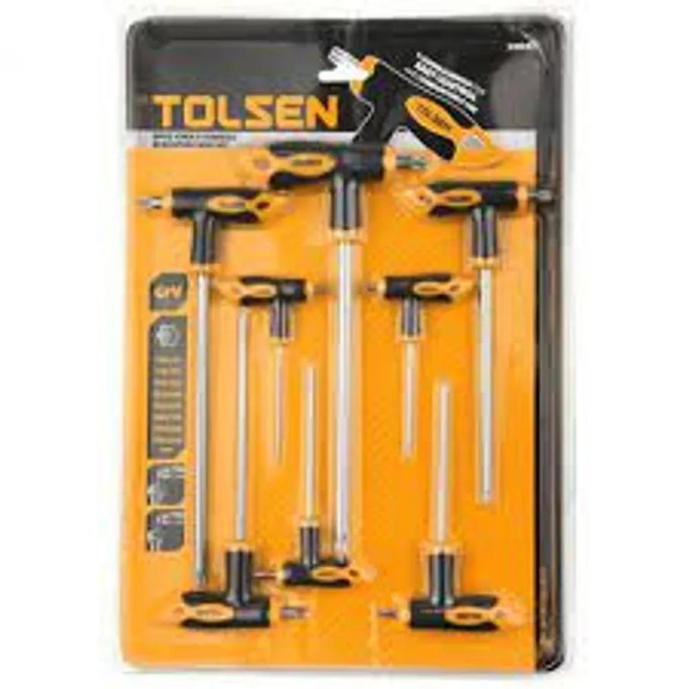 Juego de Destornillador en T Con mango TORX 8 PCS Tolsen - 20061