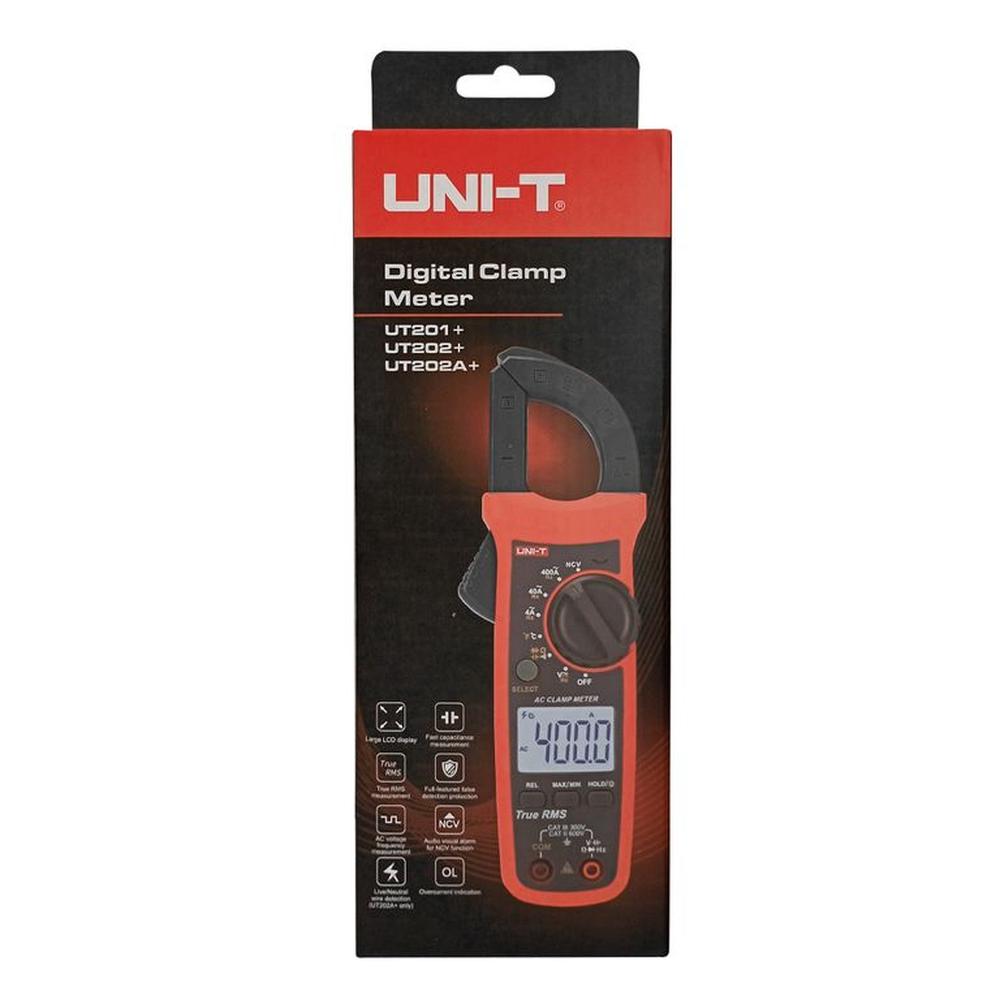 PINZA AMPERIMETRICA DIGITAL TRUE RMS 400A AC UNI-T UT-202+ UT202+