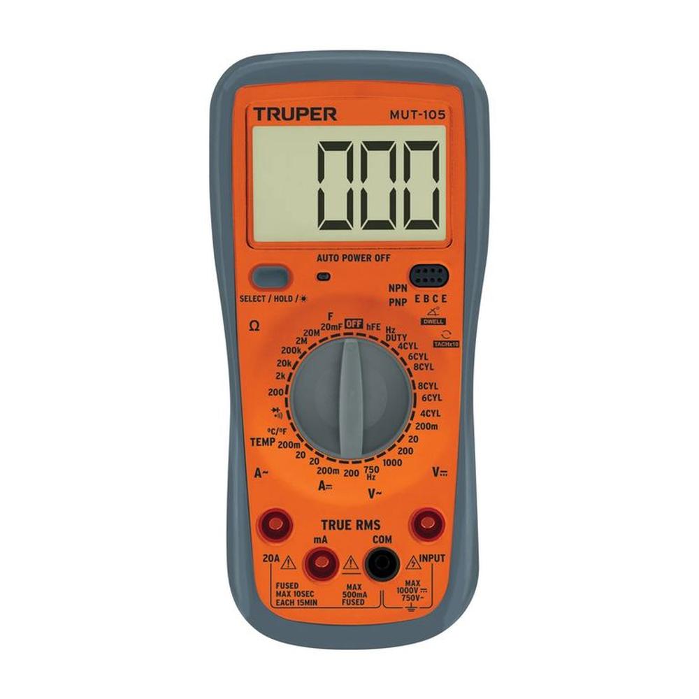 Multitester Digital Profesional Truper (automotriz) Mut-105, - 10403