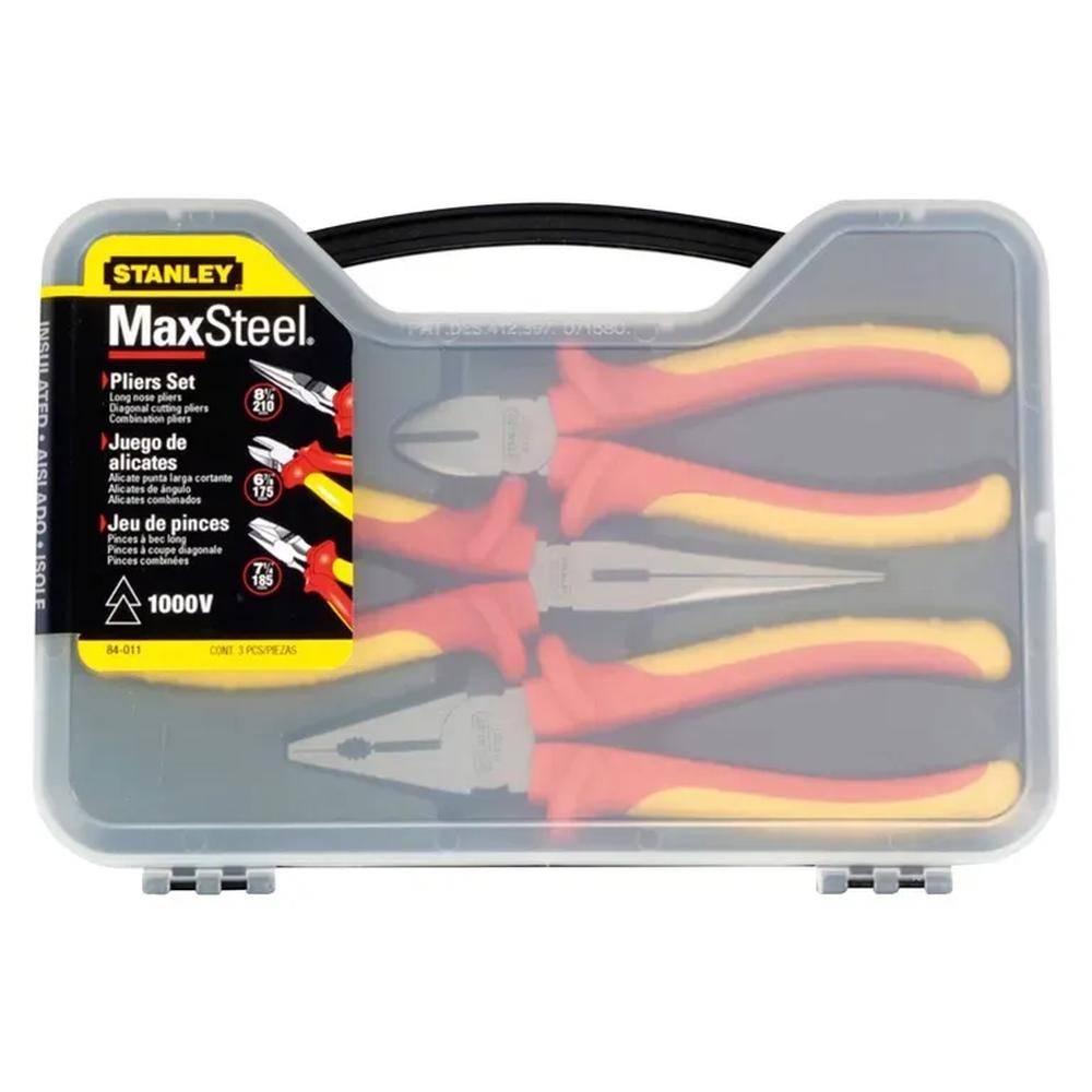 Juego de Alicates Aislados 1000V VDE Maxsteel™ 3 piezas Stanley - 84-011