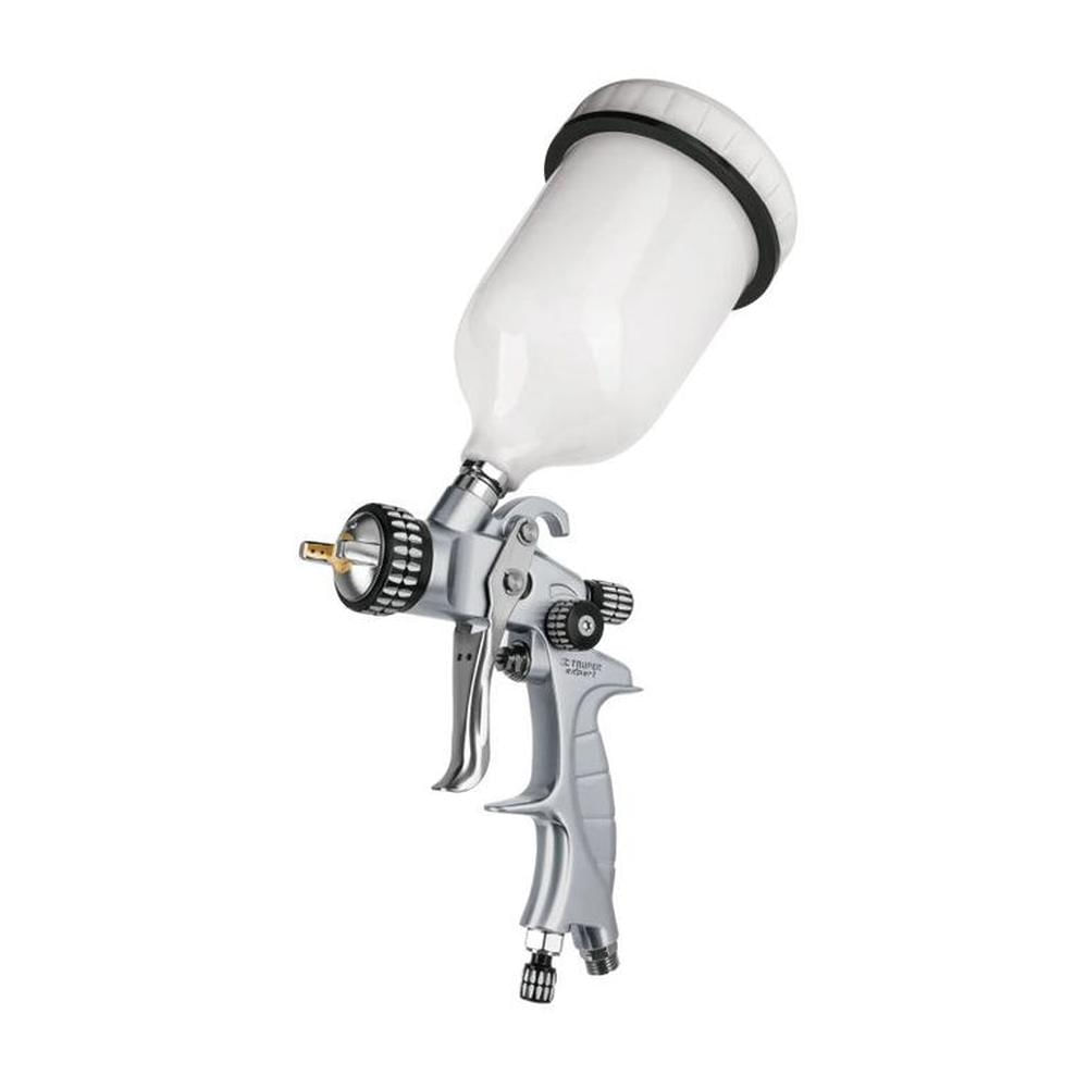 Pistola para pintar gravedad HVLP vaso plástico 14 mm Truper - 14031 Gris