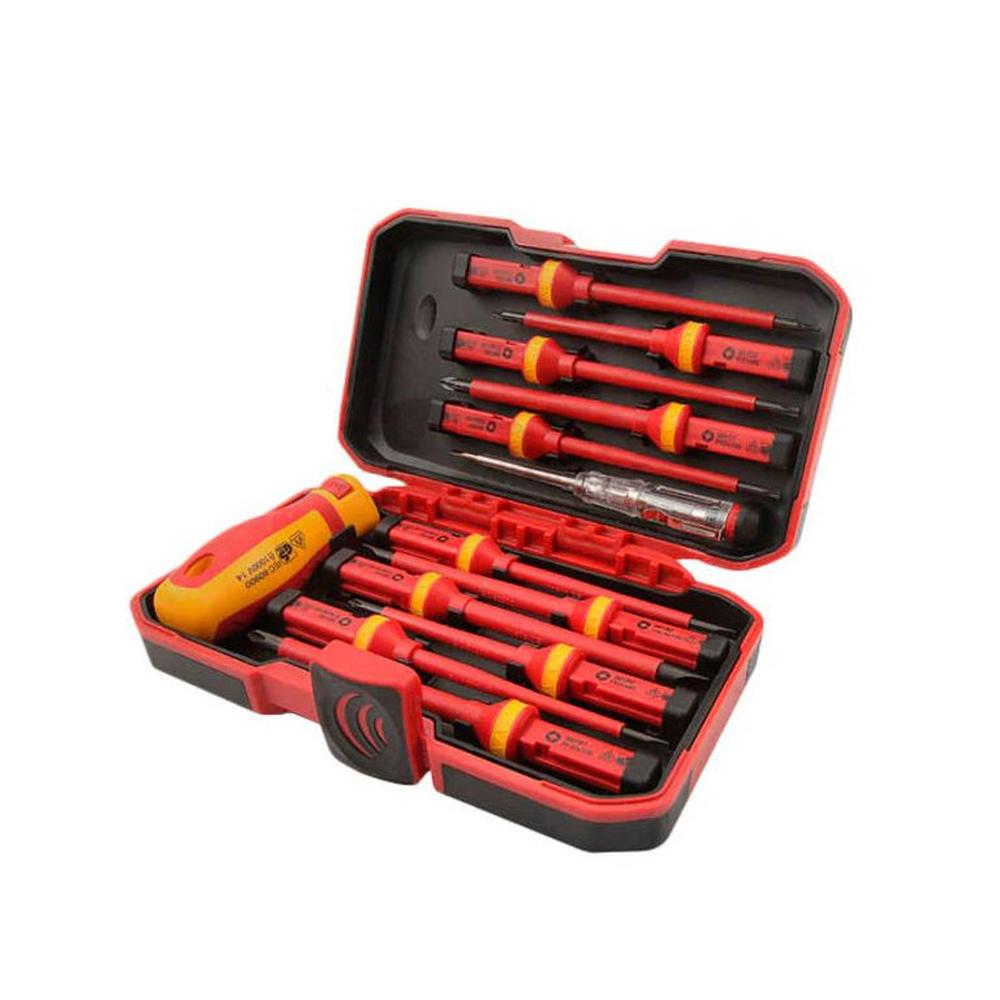 JUEGO DE DESTORNILLADORES AISLADOS 1000V DE 13PZS Tolsen - 38016