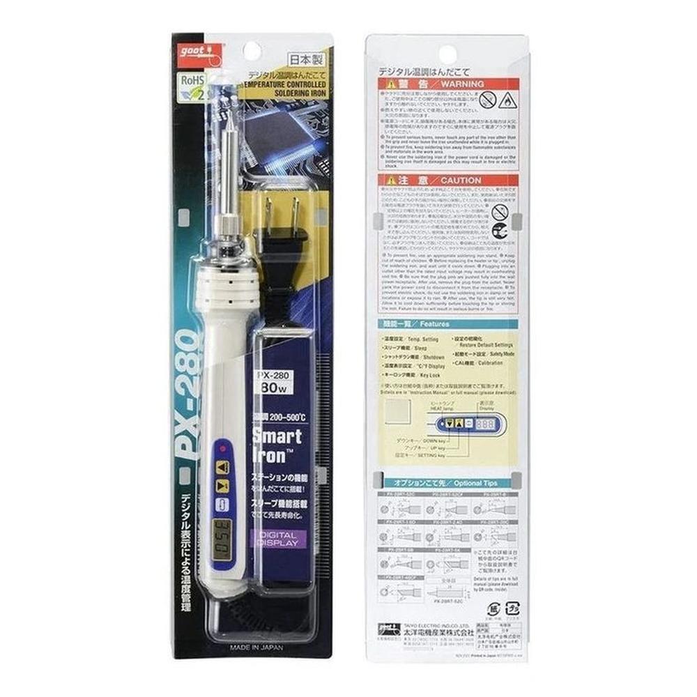 Cautin Goot Con Pantalla Control De Temperatura Px-280 50w Blanco