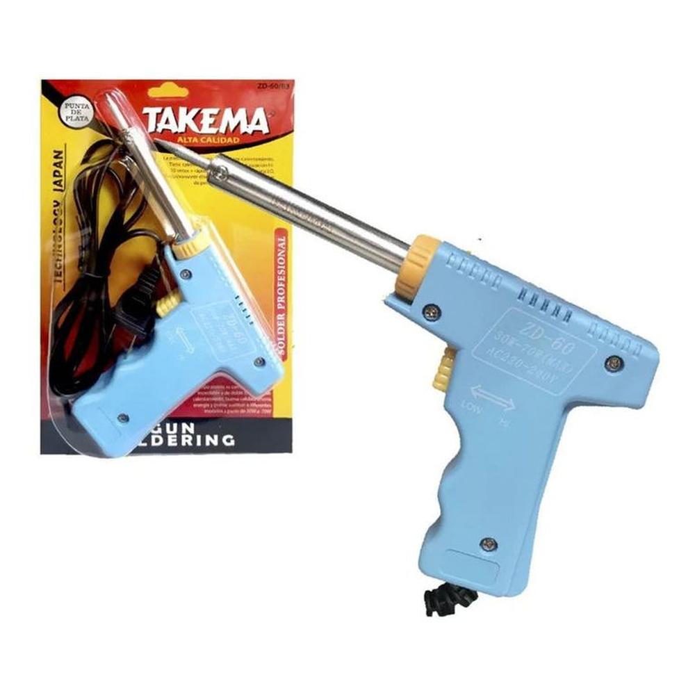 Cautin Tipo Pistola Punta de Plata 30W70W ZD-60B3 TAKEMA Gris