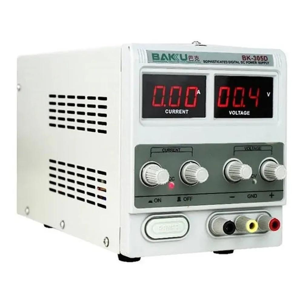 Fuente Alimentación Regulable + Cables Bk305d 0-30v 5 A Gris