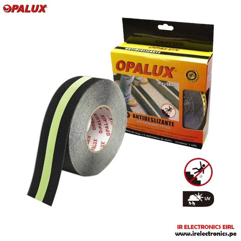 Cinta Antideslizante Opalux Negrofoto Luminiscente 18mx50mm - AN-18NF NEGRO