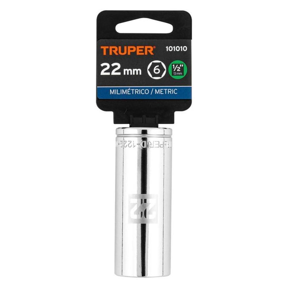 Dado tubular hexagonal encastre 12 de 22 mm Truper - 101010