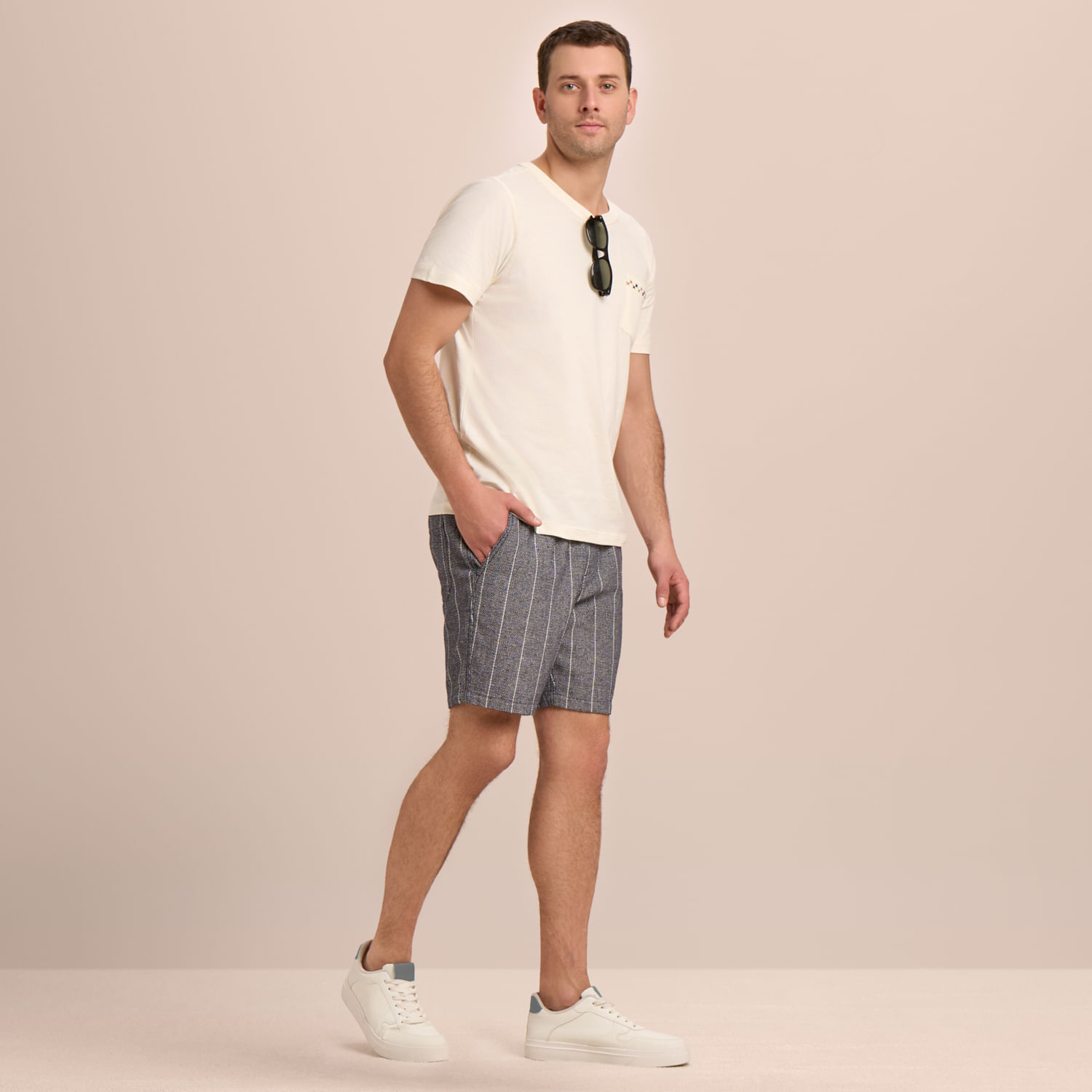 Short Hombre Amc Text Lineas AD