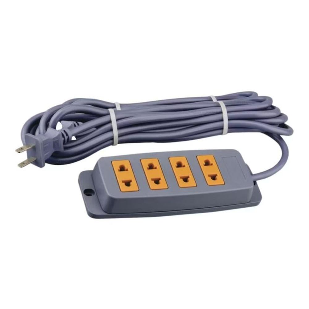 Extensión eléctrica 7.5 m 4 Tomas Gris Home Light 166085