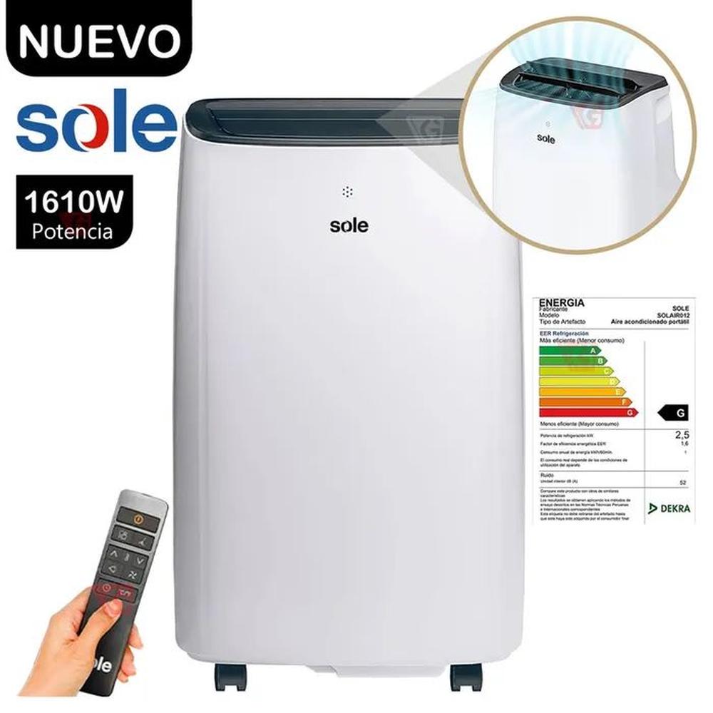 Aire Acondicionado Portátil 12000 BTU Blanco Sole SOLAIR012