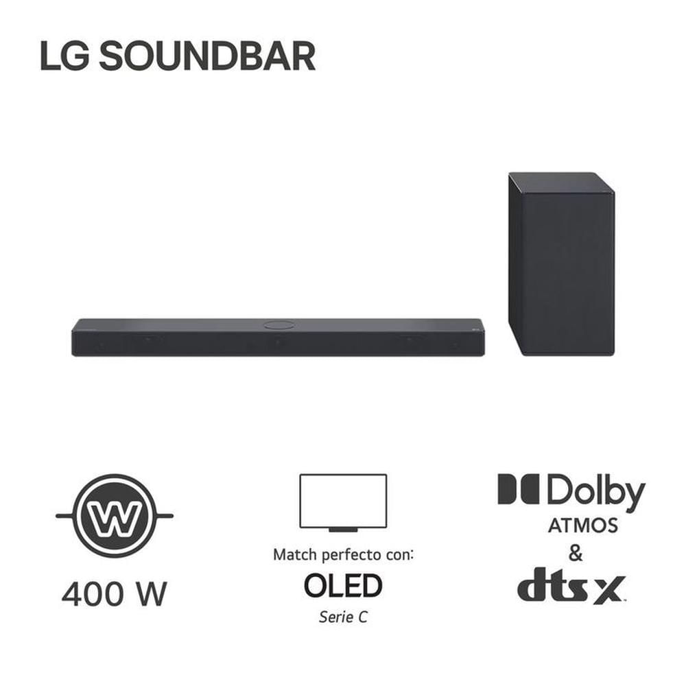 Soundbar SC9S 400W Bluetooth Dolby Atmos Black  LG SC9S