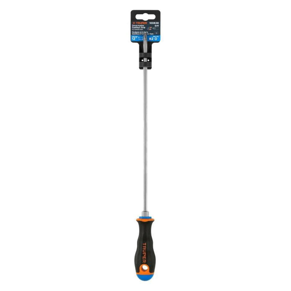 Desarmador de cruz 14 x 12 mango Comfort Grip Truper cod 100838