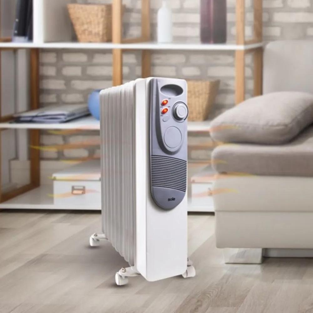 Estufa de Aceite Eléctrica 9 celdas 2000W Blanco Sole SOLE2000