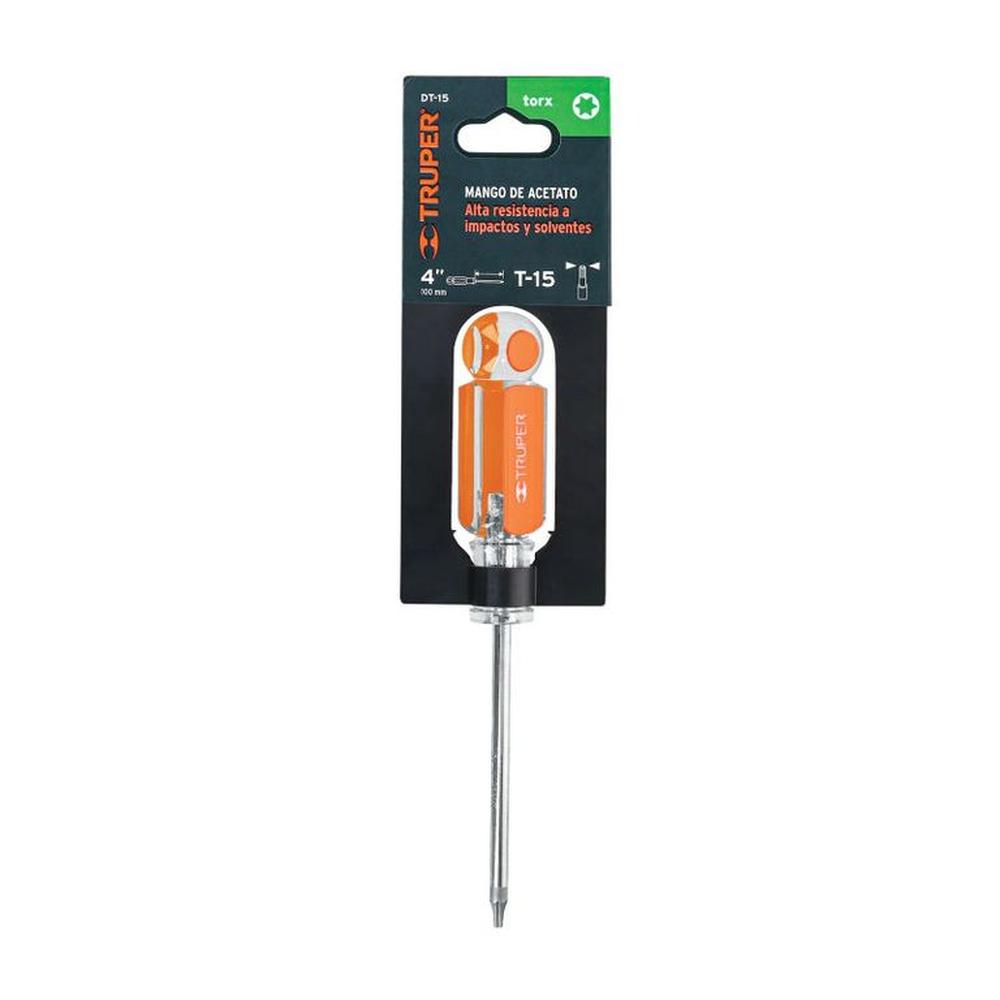 Desarmador punta Torx T 15 mango de acetato Truper - 15102