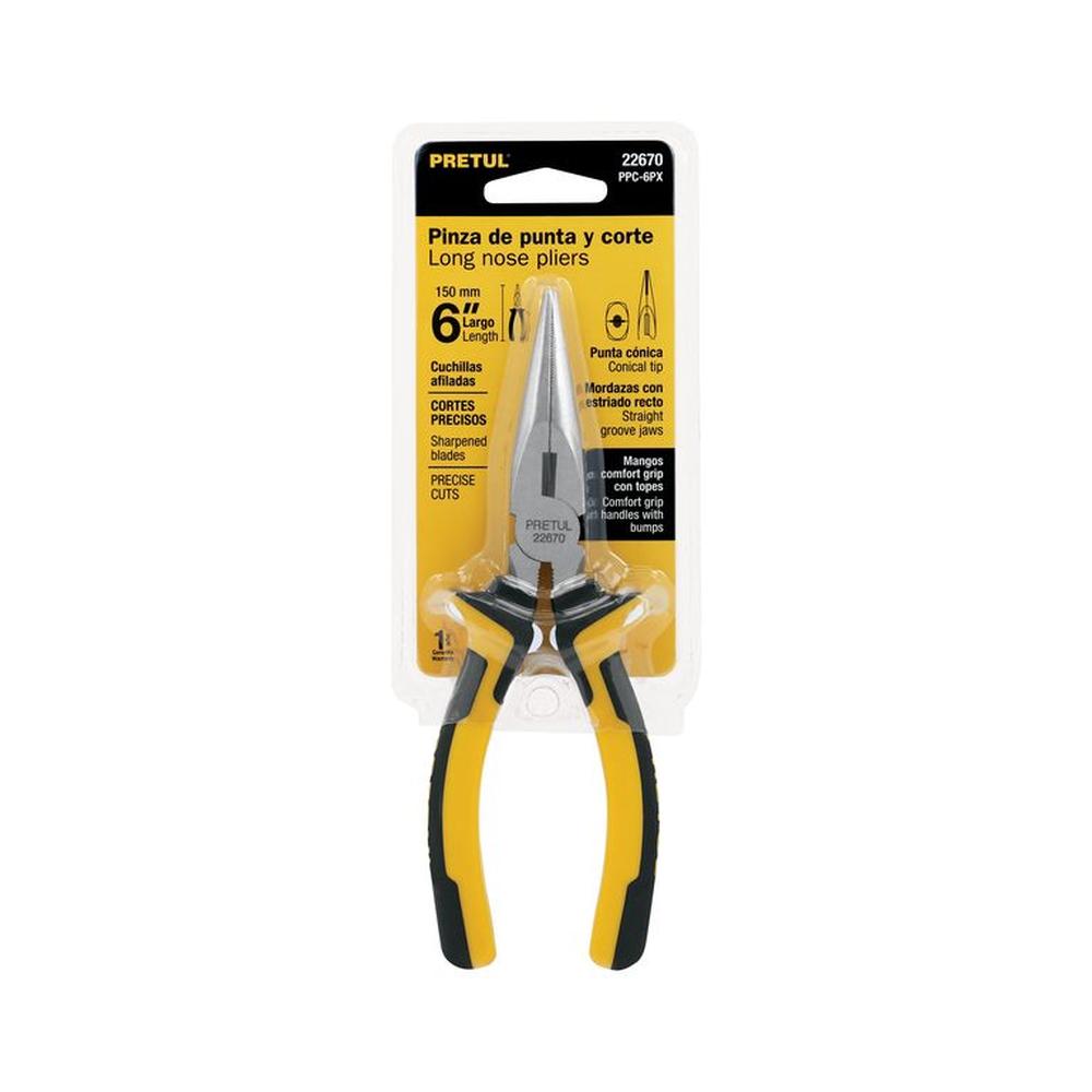Alicate De Punta Y Corte De 6 Pulgadas Comfort Grip Pretul - 22670