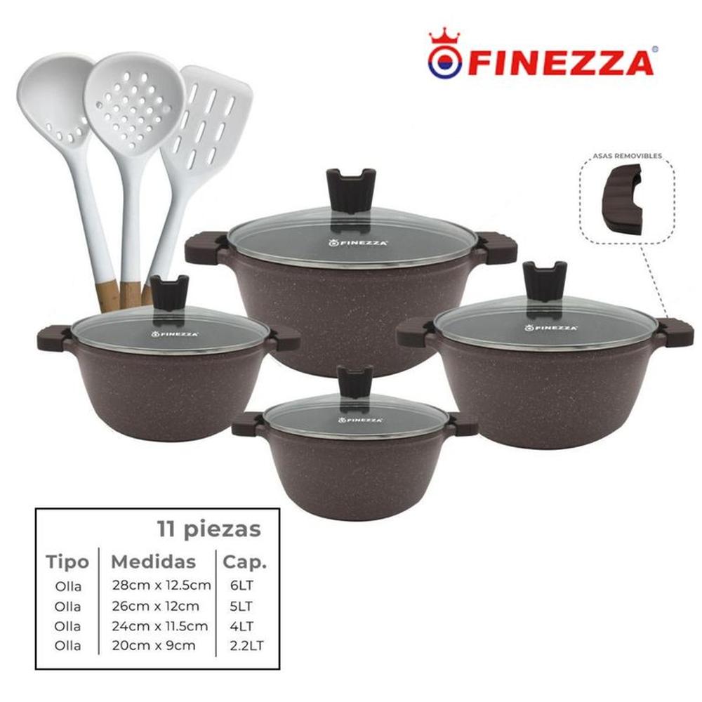 JUEGO DE OLLAS FINEZZA ULTRAGRANITO 11 PIEZAS