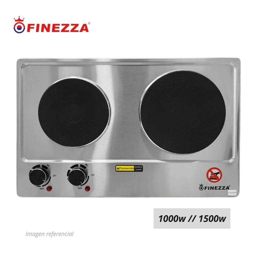 Cocina Eléctrica Finezza 2 Hornillas de Acero Inoxidable
