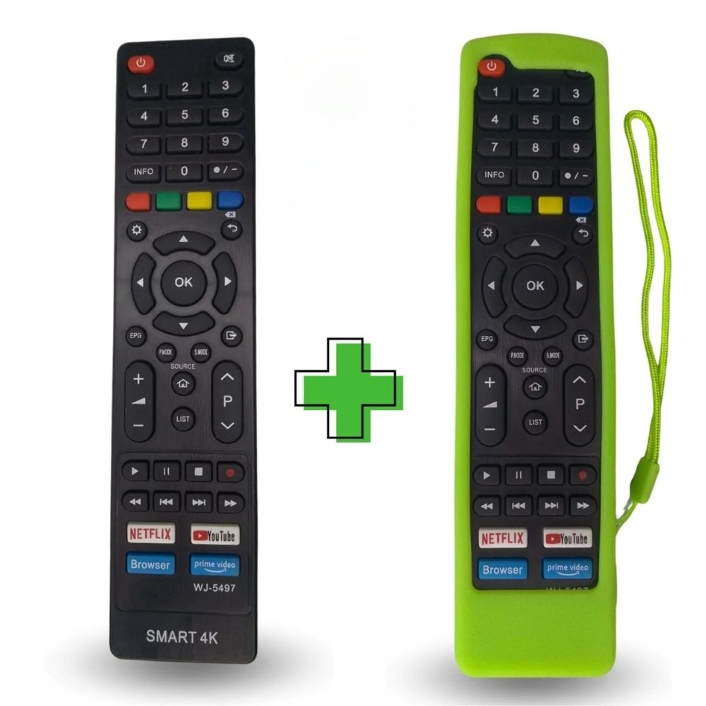 Control Remoto Hyundai Smart tv + Funda Verde