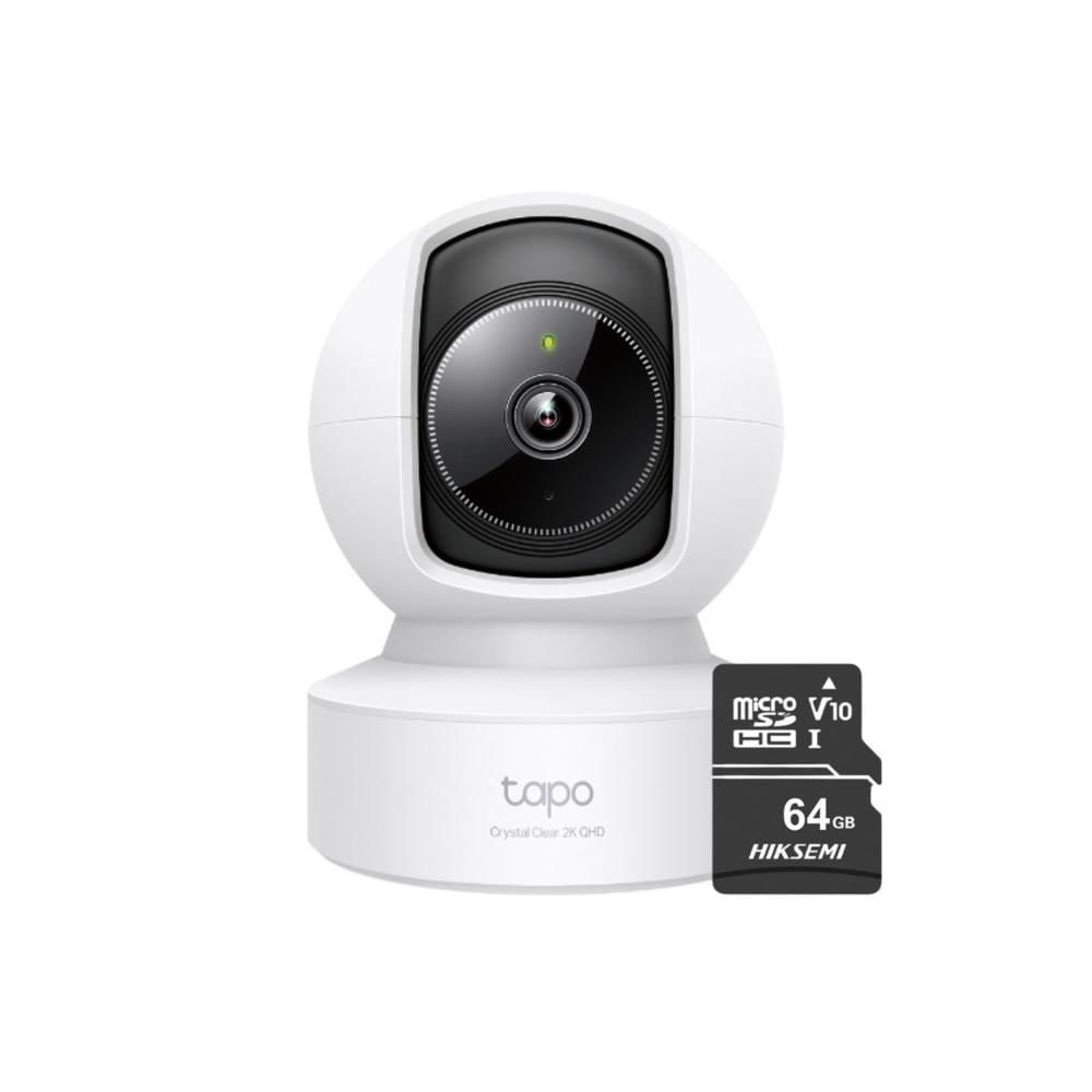 Cámara de seguridad Tapo C222 2K QHD + Micro SD 64GB interior con giro 360° visión nocturna