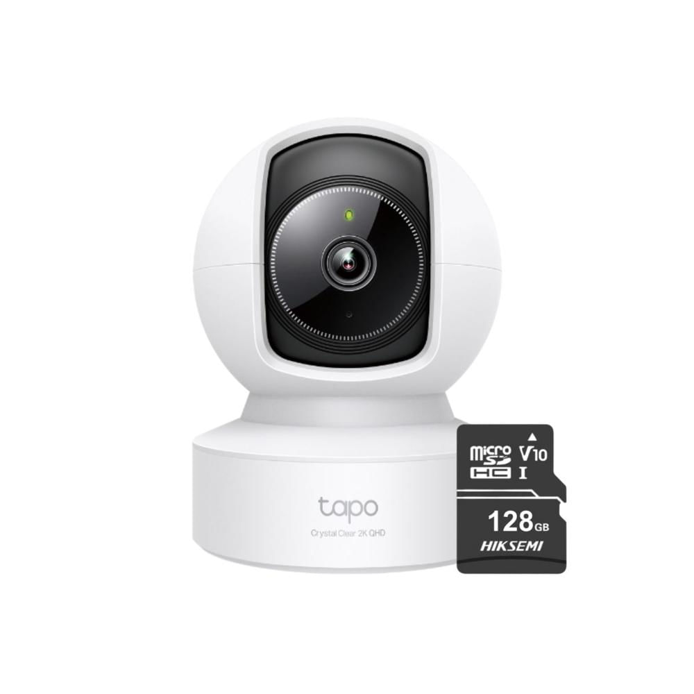 Cámara de seguridad Tapo C222 2K QHD + Micro SD 128GB interior con giro 360° visión nocturna