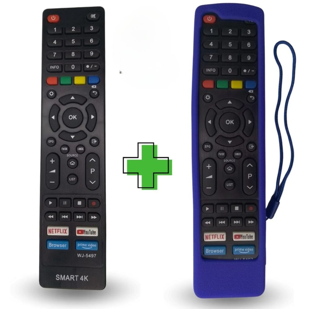 Control Remoto Hyundai Smart tv + Funda Azul
