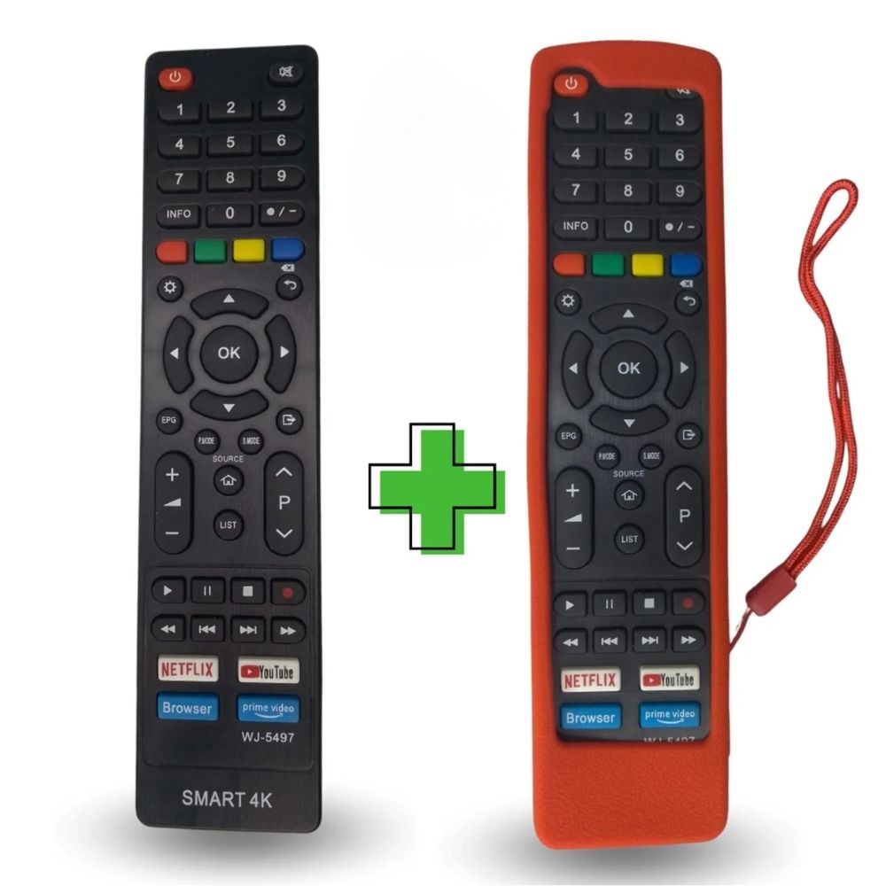 Control Remoto Jvc Smart Led Lt-43kd395 + Funda Roja