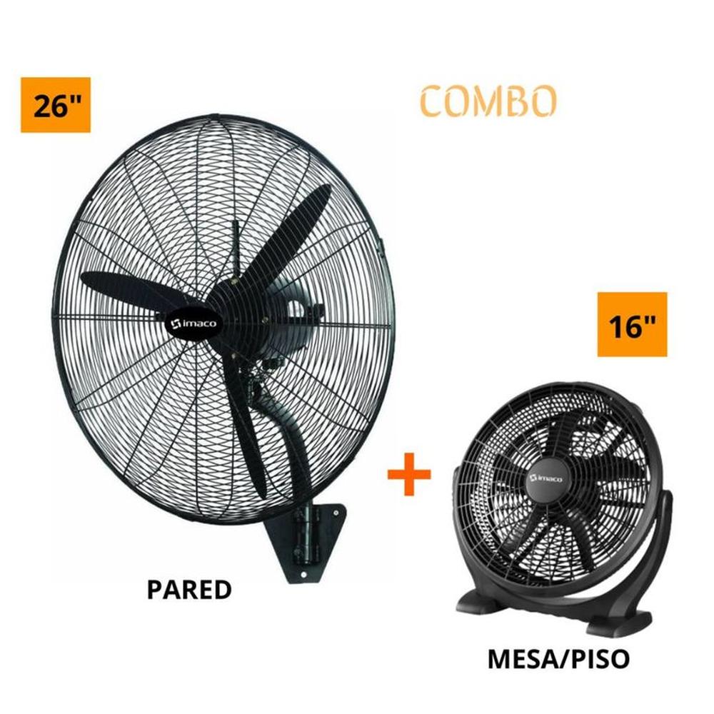 VENTILADOR IMACO DE PARED 26PULG 230W  VENTILADOR DE MESA 16PULG 55W