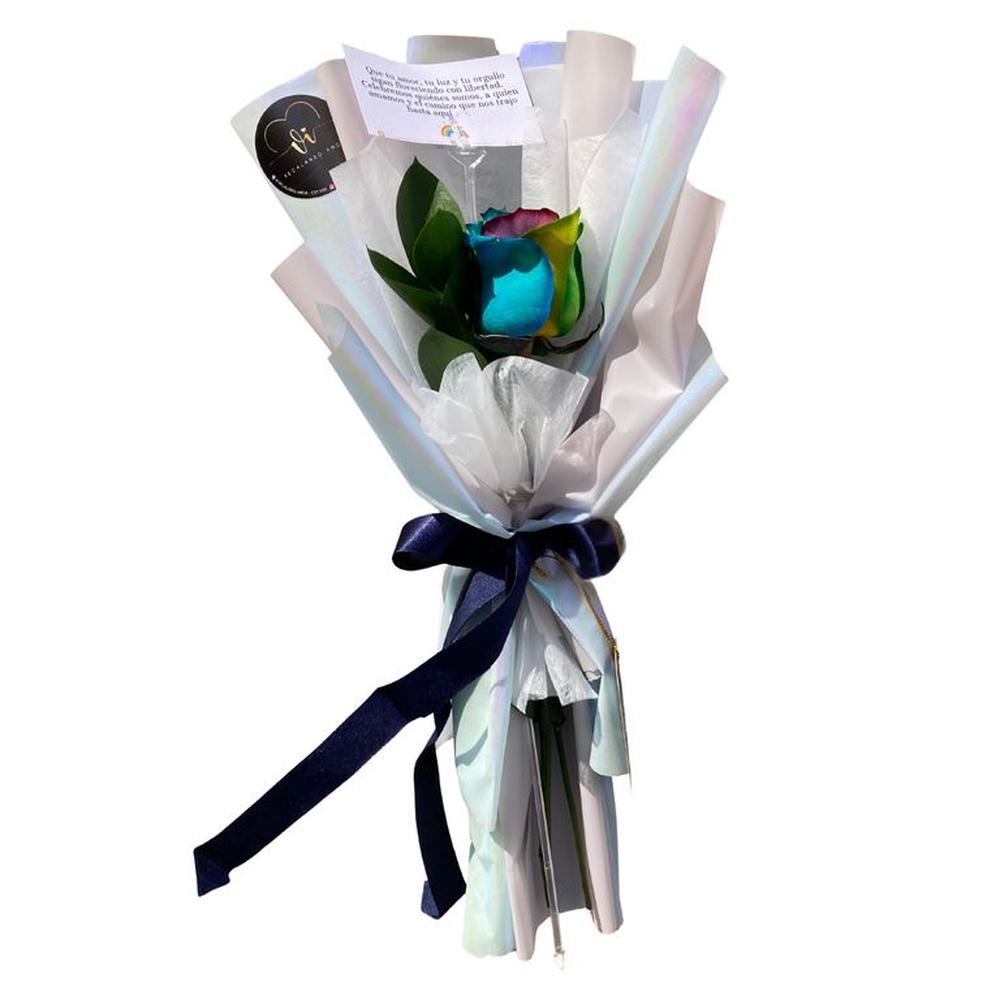 Mini Ramo Pride de Una Rosa - Ramo de flores